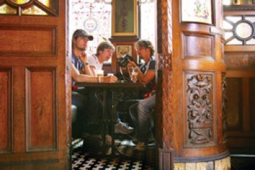 a clock decorated room