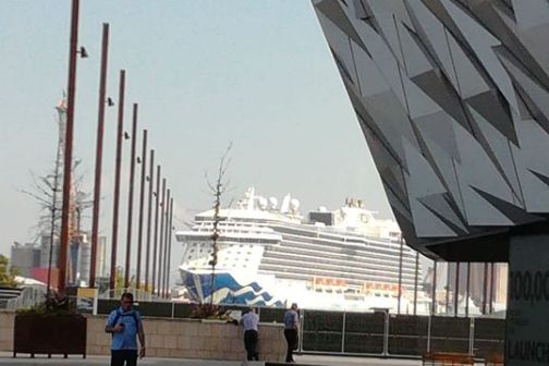 a close up of a tower